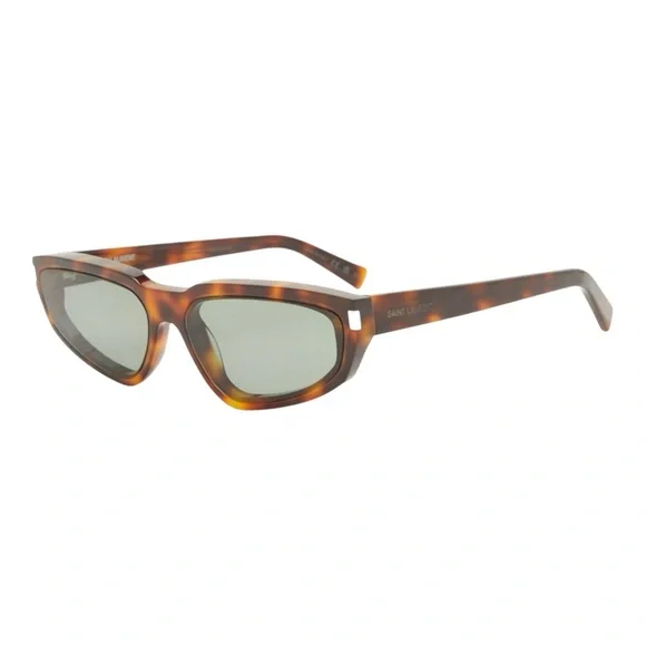 Saint Laurent Brown Tortoise Sunglasses - Picture 1 of 4